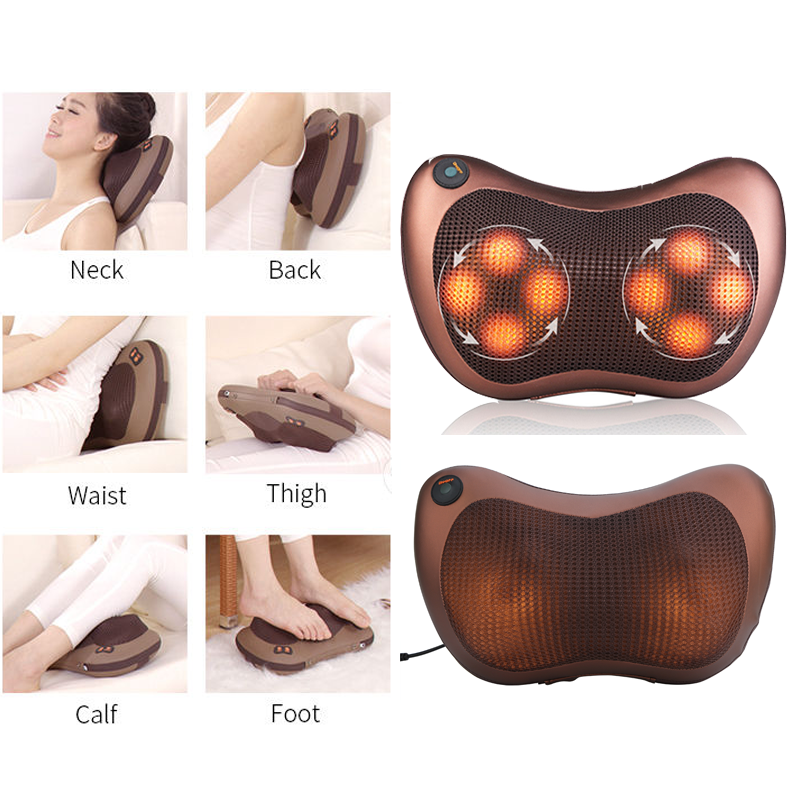 (60% OFF TODAY) - Magic Shiatsu Pillow Massager with Heat for Home and Car use!