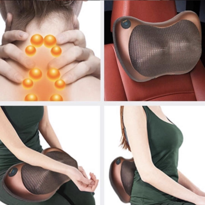 (60% OFF TODAY) - Magic Shiatsu Pillow Massager with Heat for Home and Car use!